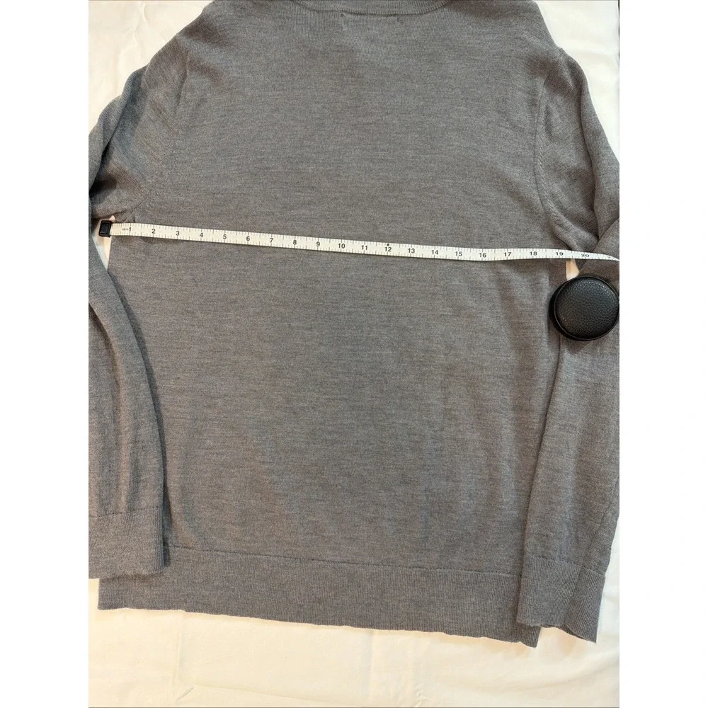 Banana Republic Mens Gray Italian Merino Wool Baruffa Sweater Large Pullover